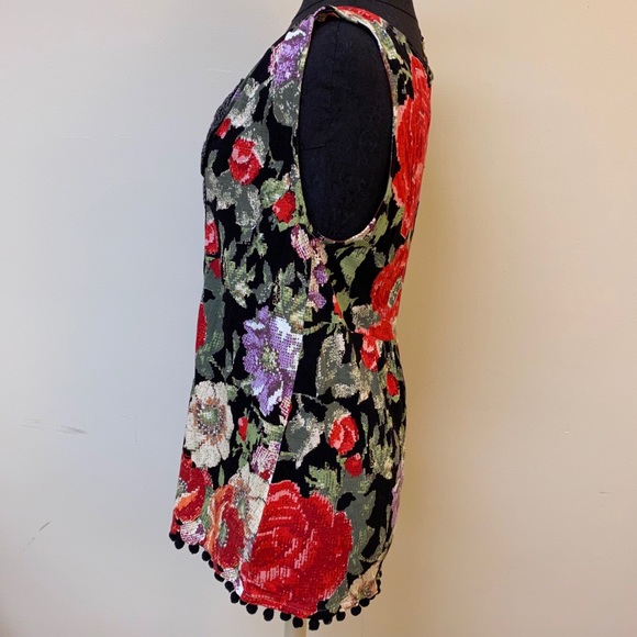 Meadow Rue Anthropologie Tank Pixelated Rose Top - Picture 5 of 8